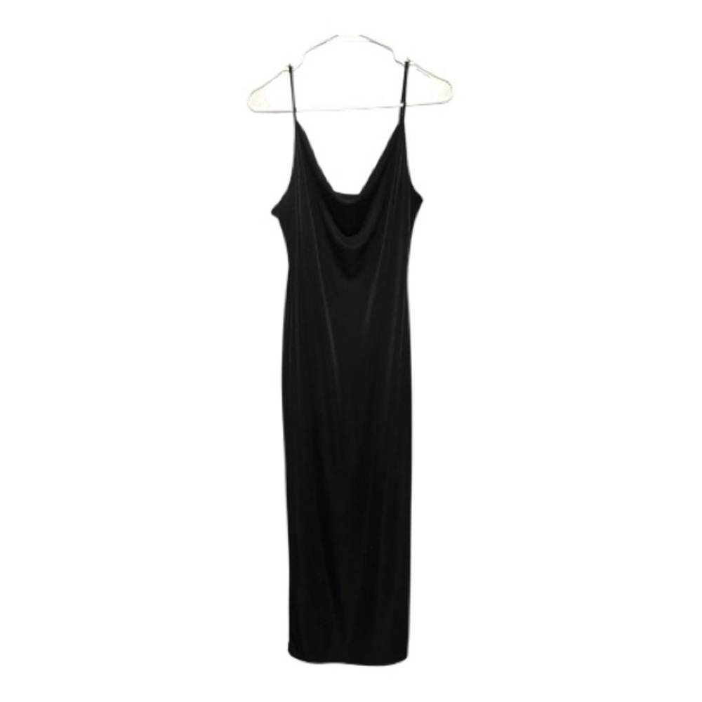 Olivia Rae Black Cowl Neck Body Hugging Long Black Dress Size Medium